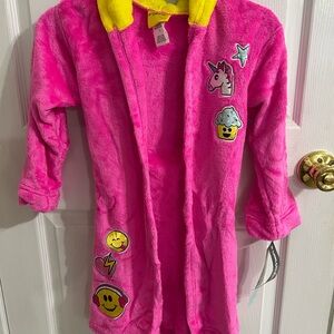 Girl’s Emojination emojis unicorn hooded robe, NWT, size Small or Large